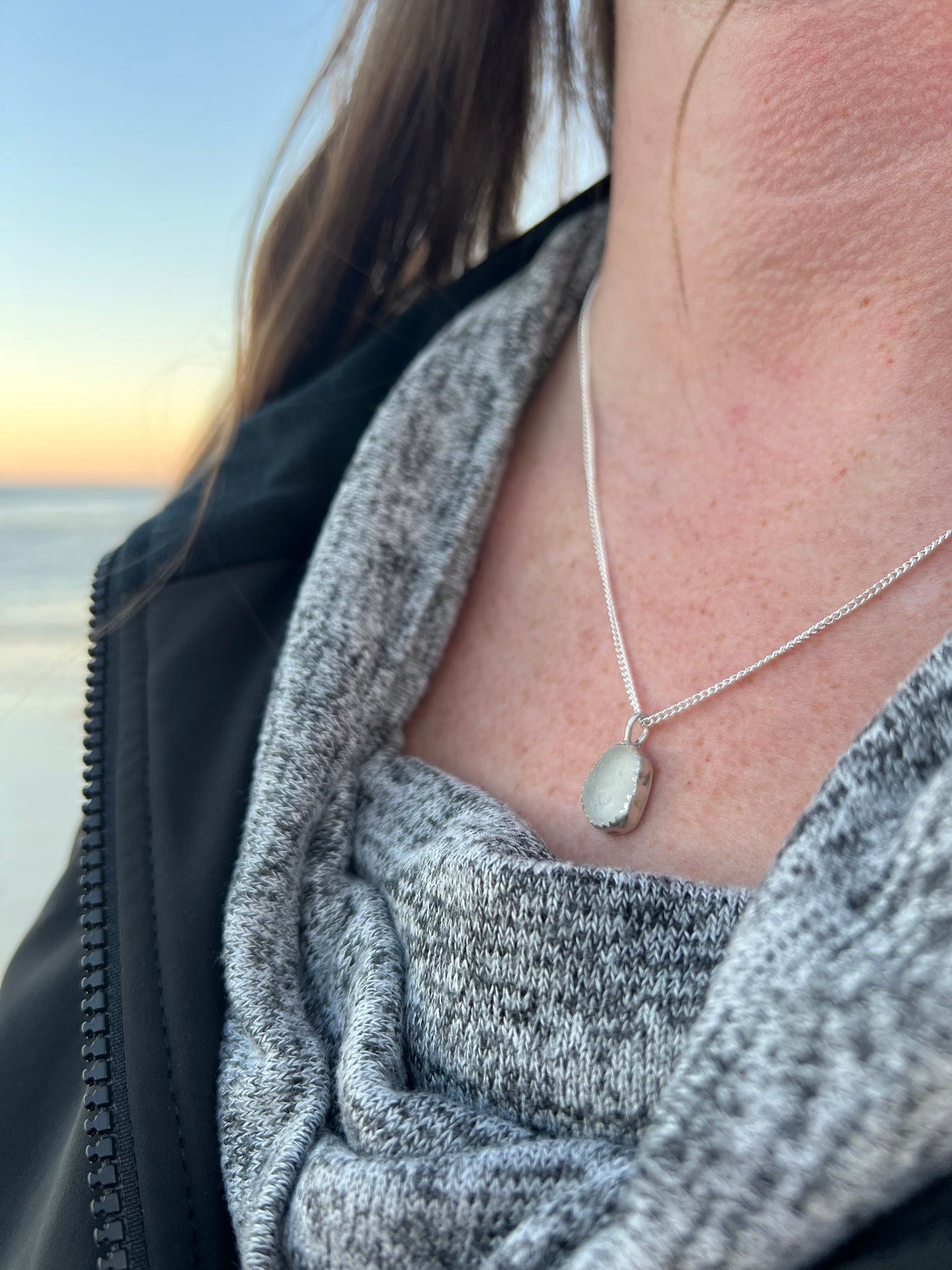 Clear Sea-glass Necklace