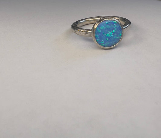 Light Blue Cabachon Ring