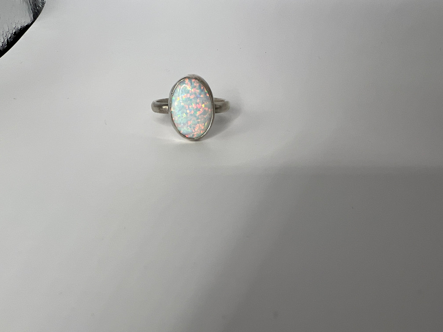 White Opal Ring