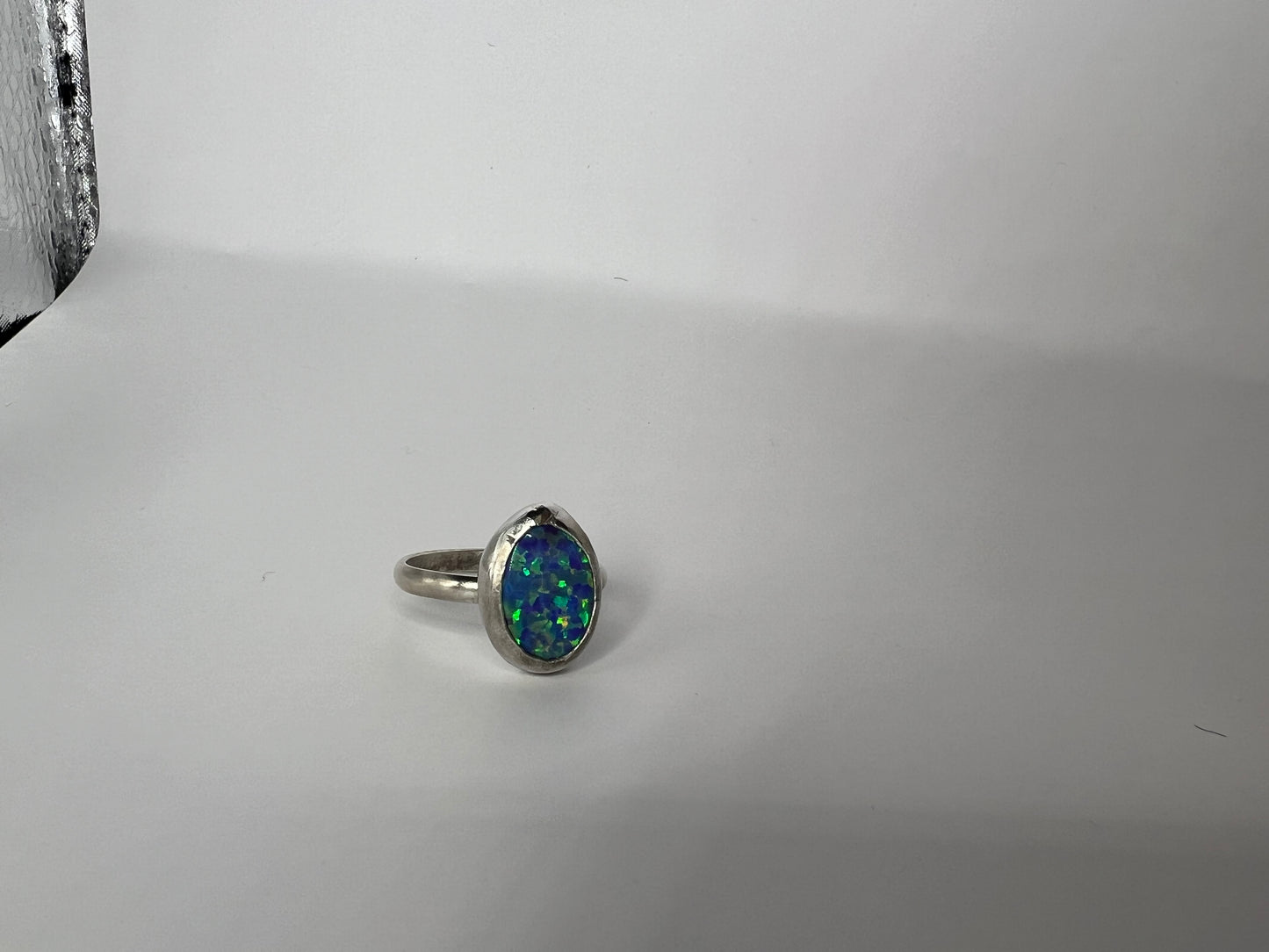 Blue-Green Opal Ring