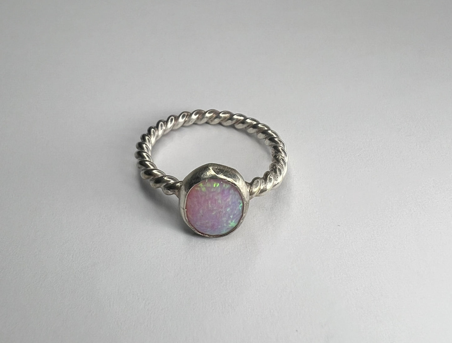 Pink Opal Cabachon Ring