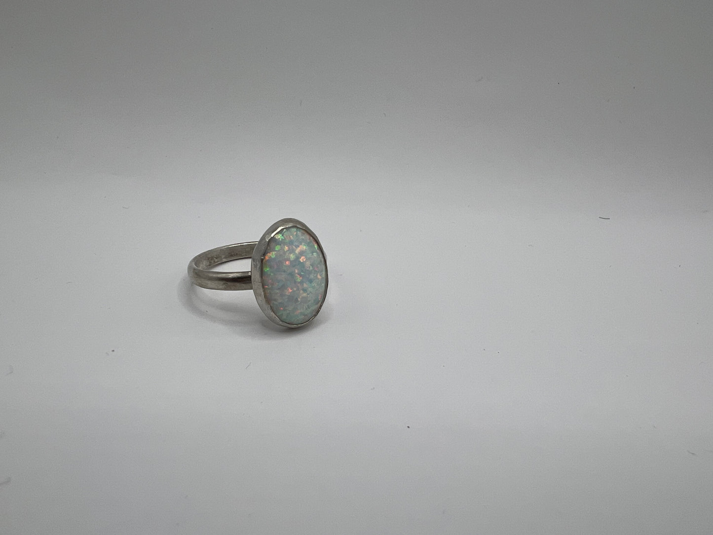 White Opal Ring