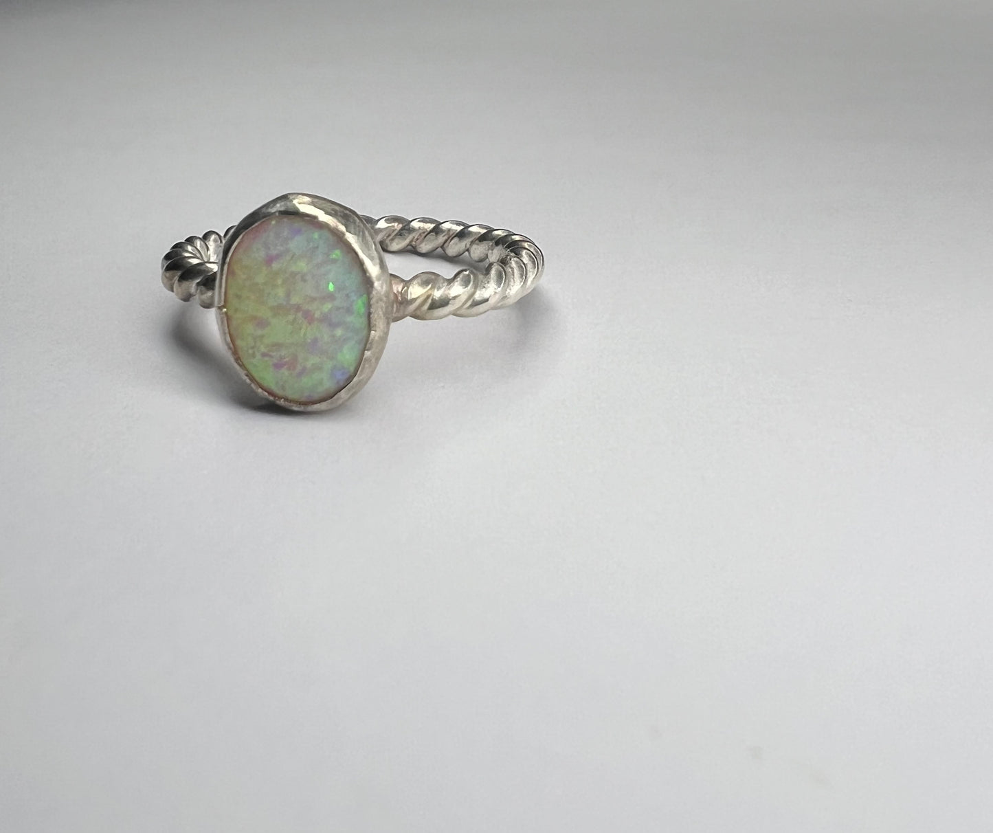 Pink Opal Cabachon Ring